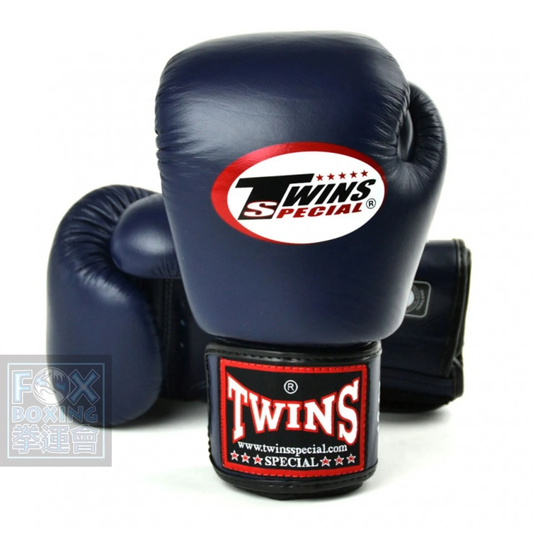 Twins BGVL3 Velcro Boxing Gloves - Navy Blue