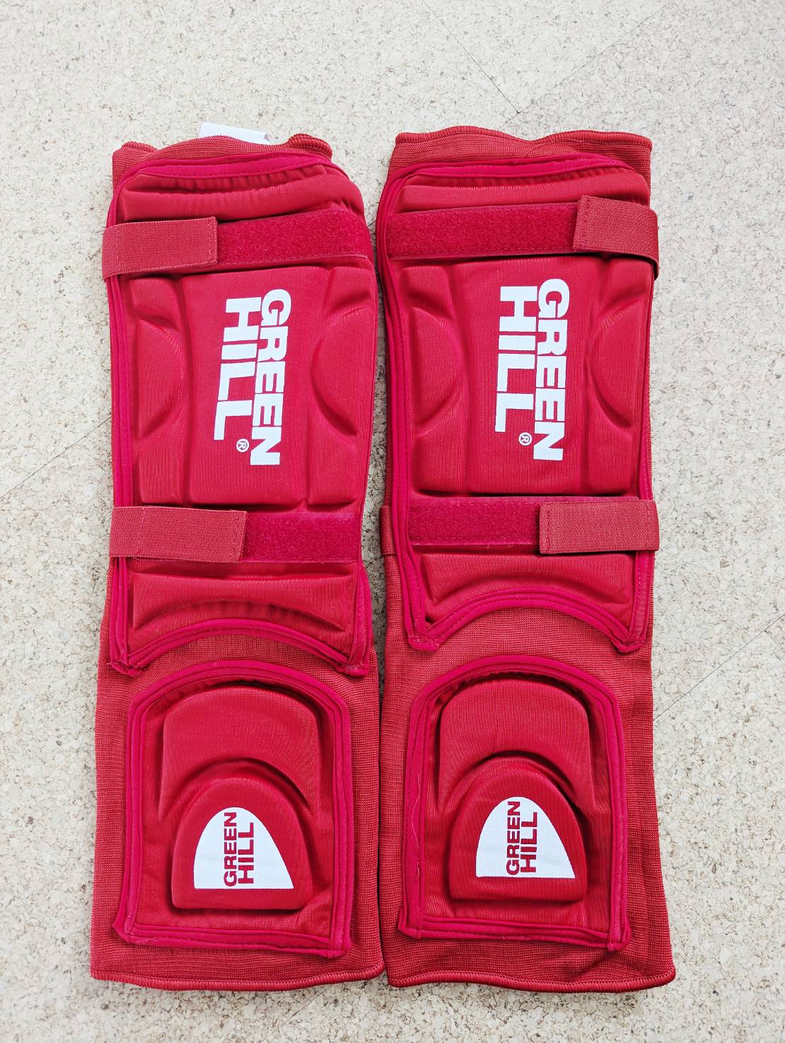 GreenHill IMMAF Shin Guard Red