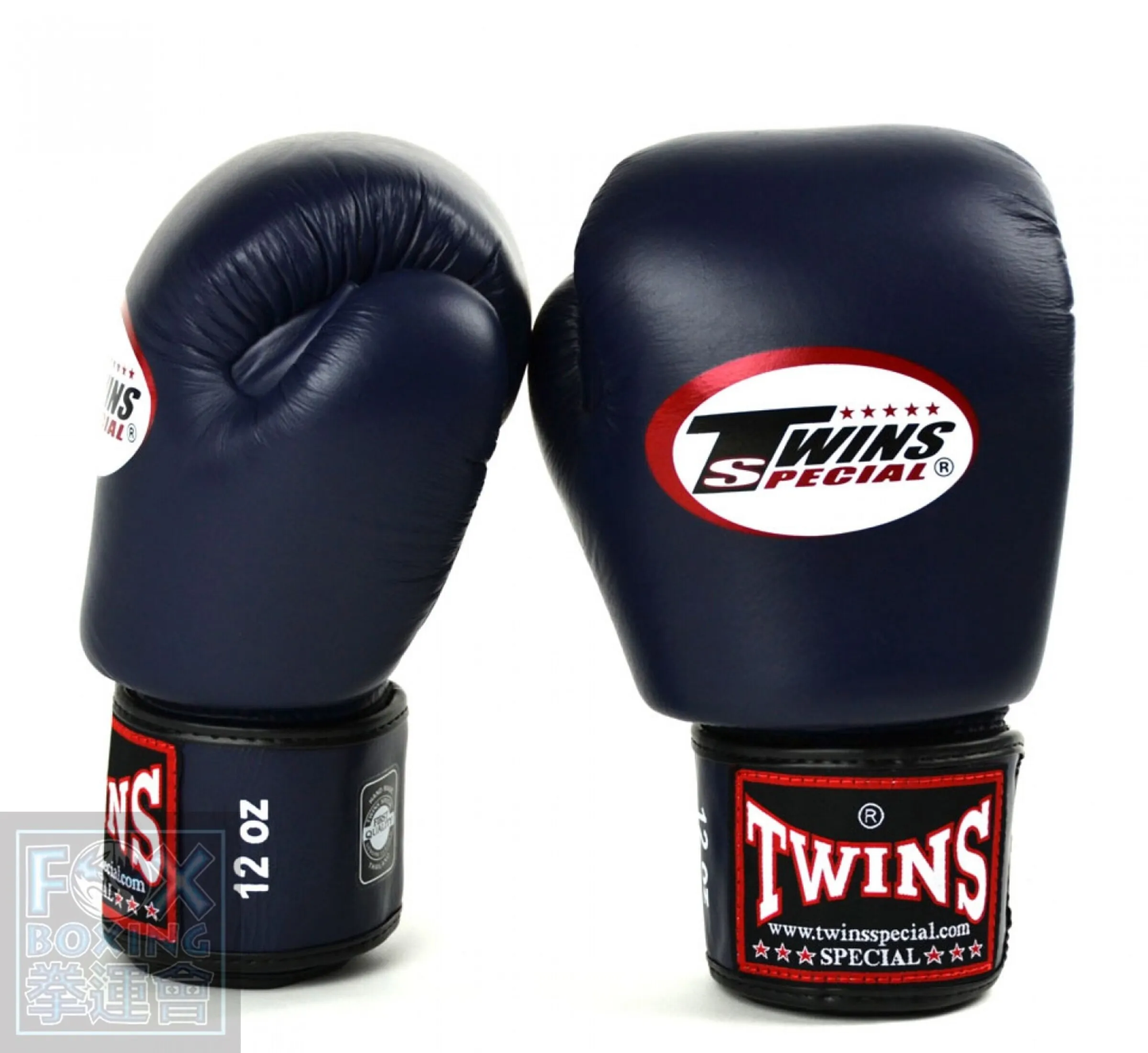 【FOX BOXING】Twins BGVL3 Velcro Boxing Gloves - Navy Blue