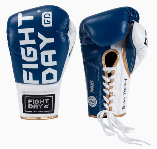 FIGHTDAY Mexican Style Lace-Up Boxing Gloves – Blue | FOXBOXING Canada