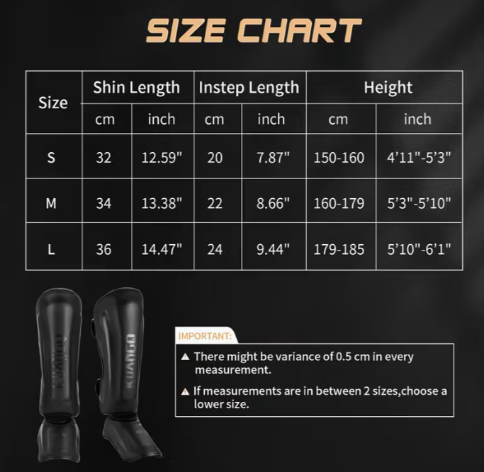 【FOX BOXING】FoxBoxing Shin Guards Pure Black