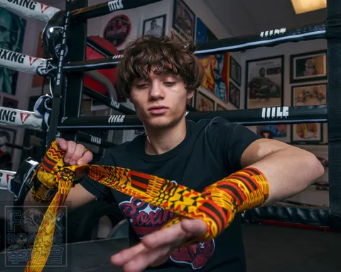 【FOX BOXING】 TITLE Boxing Print Hand Wraps 180" Kente