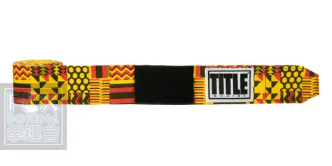 【FOX BOXING】 TITLE Boxing Print Hand Wraps 180" Kente