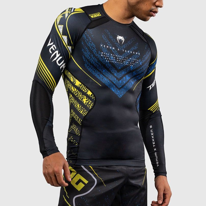 Venum x TEKKEN 8 Long Sleeve Rashguard - King - Black/Yellow