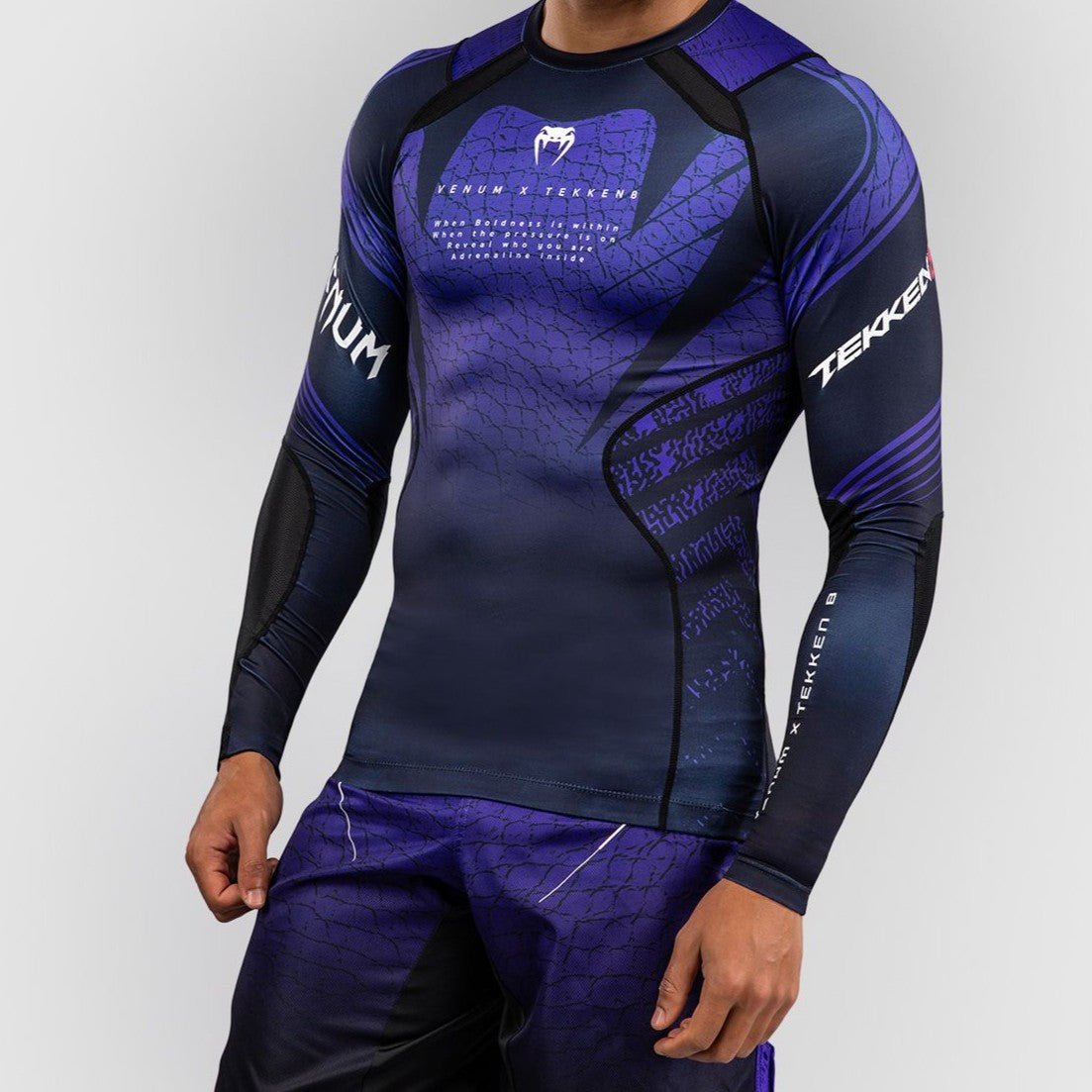 Venum x TEKKEN 8 Long Sleeve Rashguard - Kazuya - Black/Purple