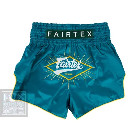 【FOX BOXING】FAIRTEX Muay Thai Shorts BS1907 "FOCUS" Pacific Green