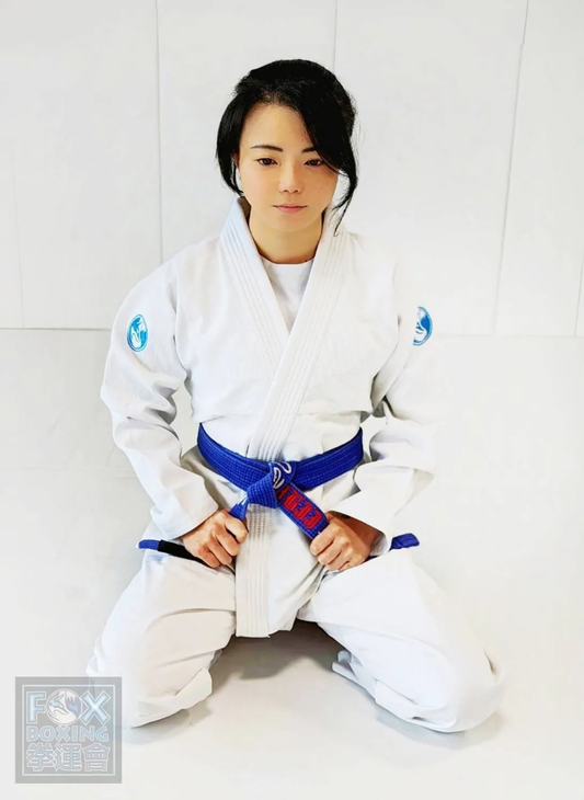 FoxBoxing “Ultramarine” Lightweight Jiu Jitsu Gis White – Never Give Up Edition