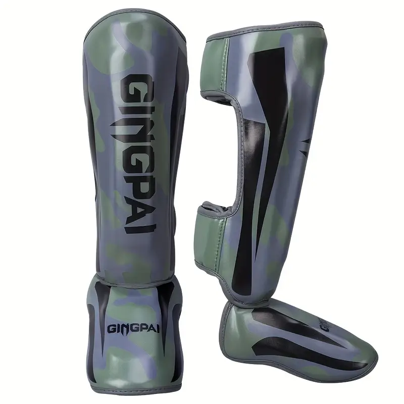 【FOX BOXING】Foxboxing CamoStrike Shin Guards Camouflage Green