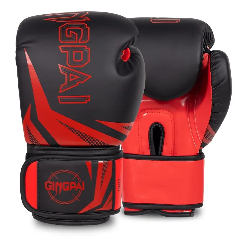 【FOX BOXING】Foxboxing GINGPAI Classic Boxing Gloves Black/Red