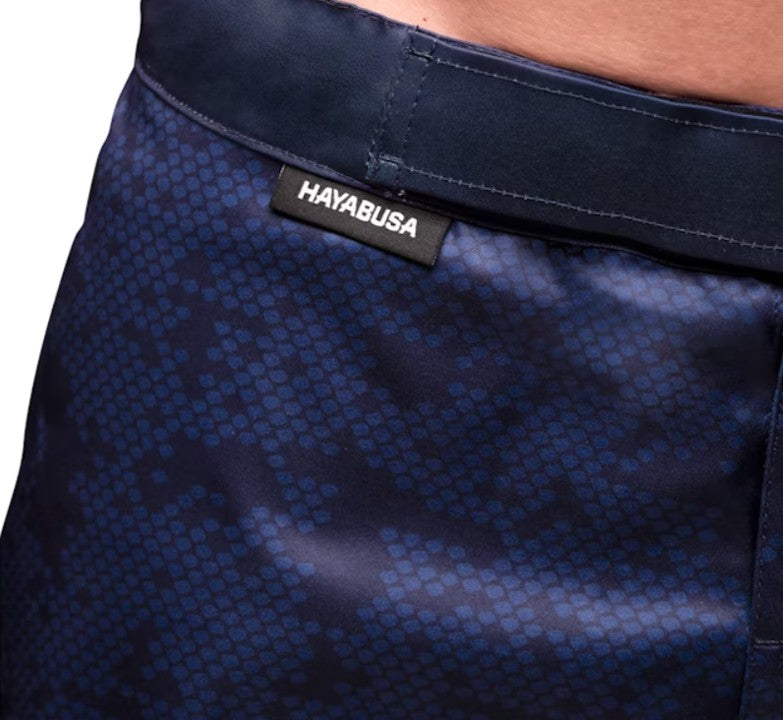 【FOX BOXING】Hayabusa Hex Mid-Thigh MMA Fight Shorts Navy Blue