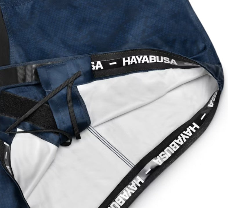 【FOX BOXING】Hayabusa Hex Mid-Thigh MMA Fight Shorts Navy Blue