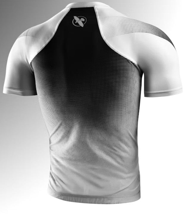 【FOX BOXING】Hayabusa Men’s Pro Ranked Short Sleeve Rash Guard White