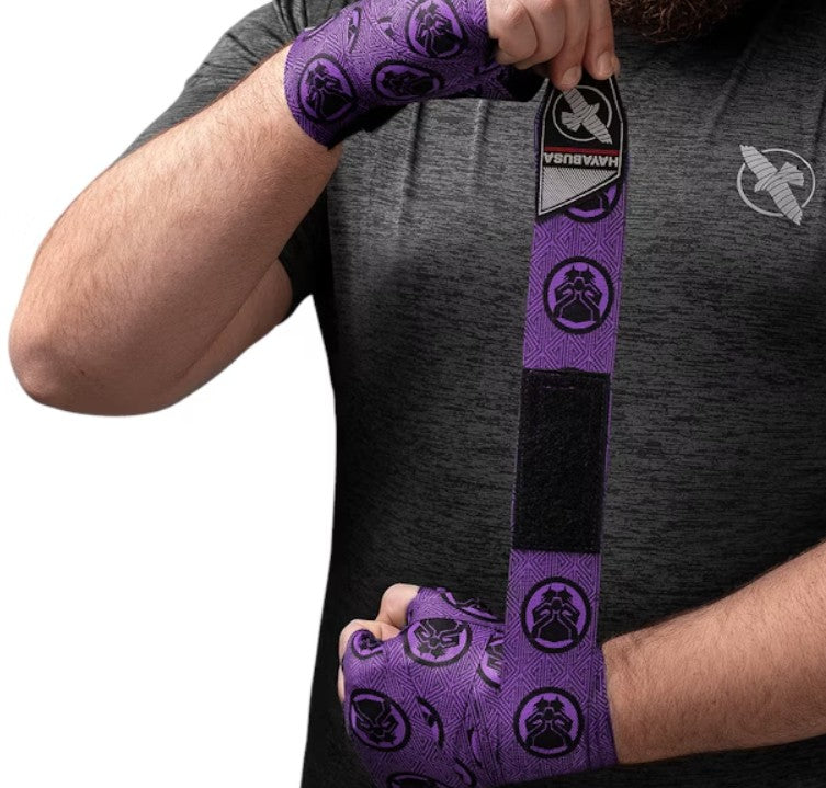 【FOX BOXING】Hayabusa Marvel Hero Elite Hand Wraps - Black Panther
