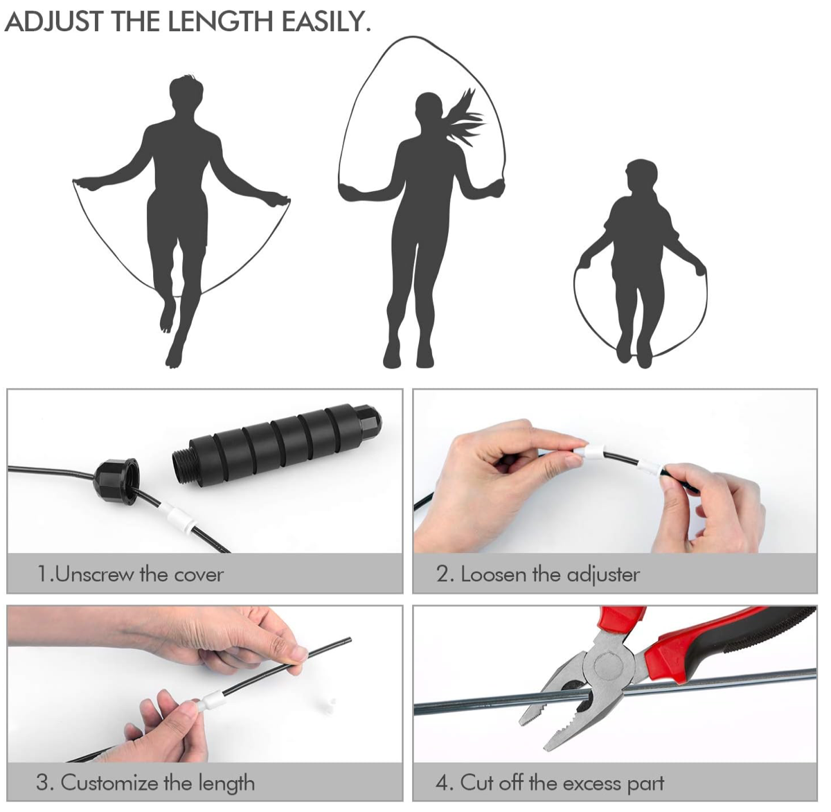 Jump Rope Tangle-Free Rapid Speed Jumping Rope Cable with Ball Bearings for Women, Men, and Kids,