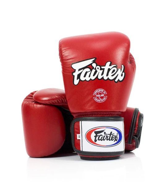 Fairtex BGV1 Breathable Boxing Gloves Red Genuine Leather