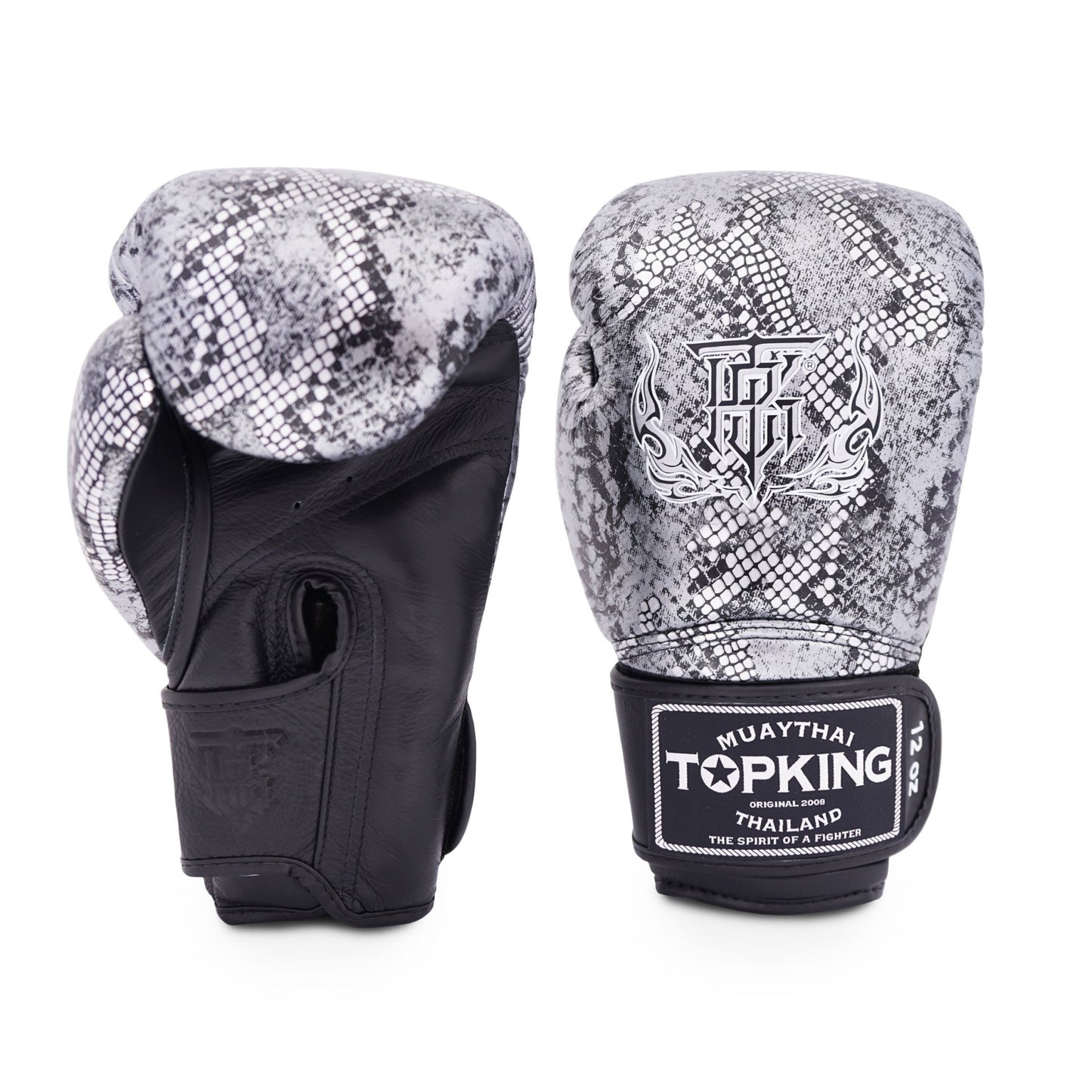TOPKING Boxing GLOVES BLACK SILVER SUPER SNAKE