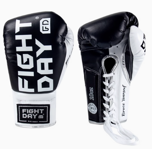 【FOX BOXING】FIGHTDAY Mexican Style Lace-Up Boxing Gloves – Black | FOXBOXING Canada