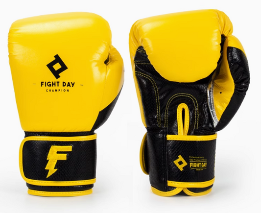 【FOX BOXING】FIGHTDAY Champions Boxing Gloves Black/Yellow