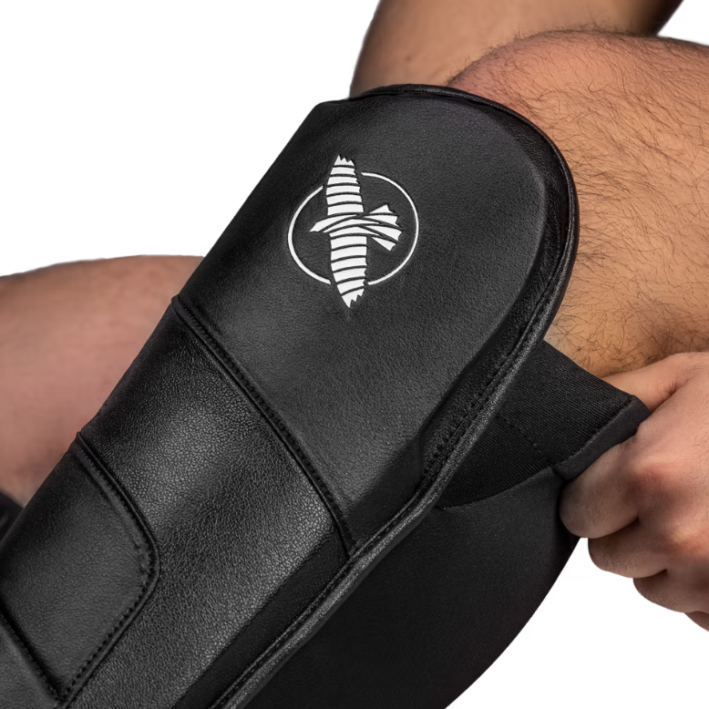 Hayabusa T3 Full Back Shin Guards Black