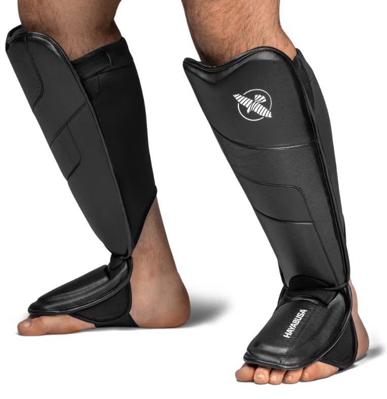 Hayabusa T3 Full Back Shin Guards Black