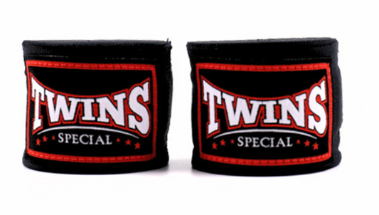 Twins Special CH5 4.5m Elastic Handwraps - Black