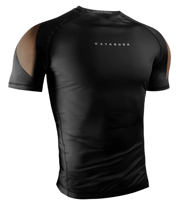 Hayabusa Men’s Pro Ranked Short Sleeve Rash Guard Brown