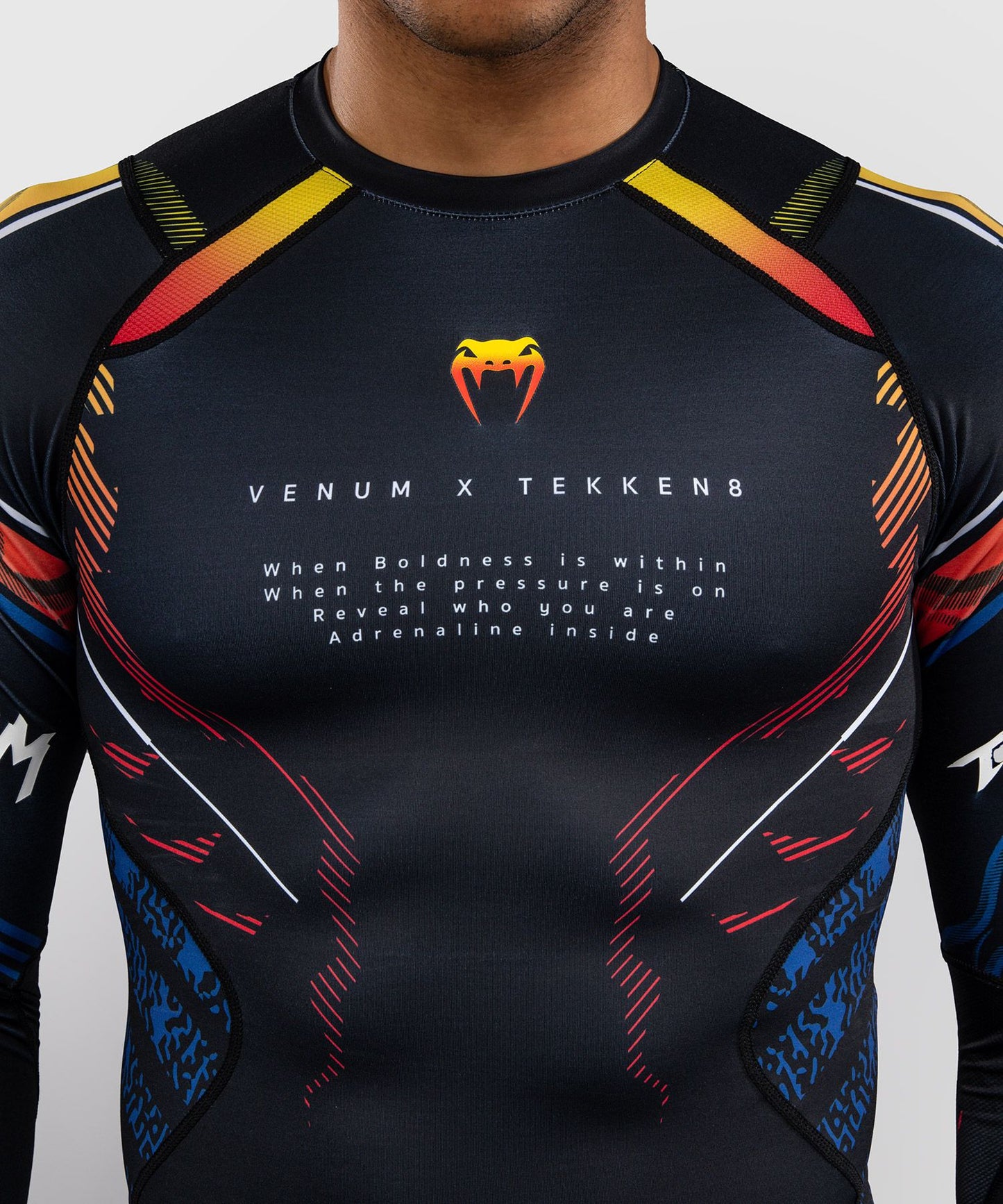 Venum x TEKKEN 8 Long Sleeve Rashguard - Yoshimitsu - Black/Orange