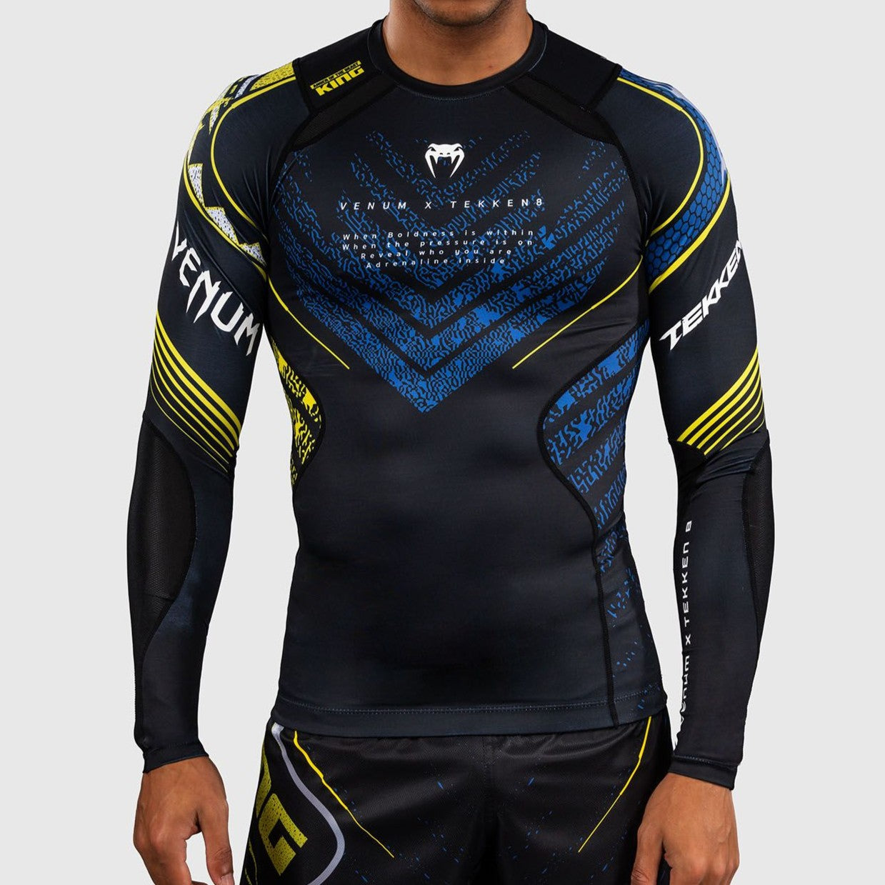 Venum x TEKKEN 8 Long Sleeve Rashguard - King - Black/Yellow