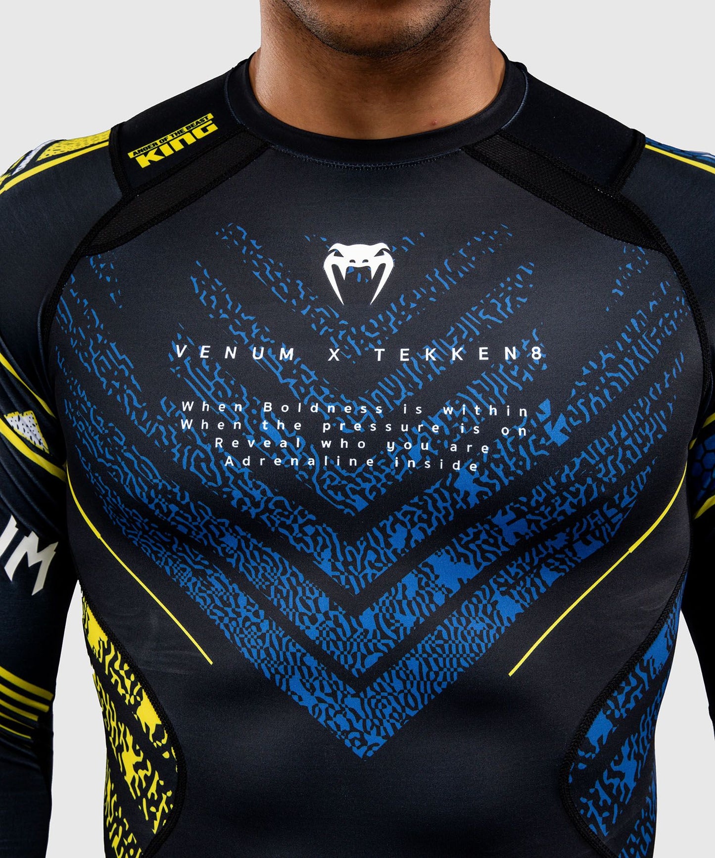 Venum x TEKKEN 8 Long Sleeve Rashguard - King - Black/Yellow