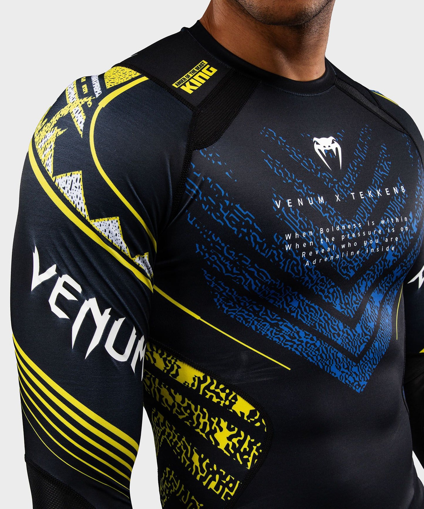 Venum x TEKKEN 8 Long Sleeve Rashguard - King - Black/Yellow