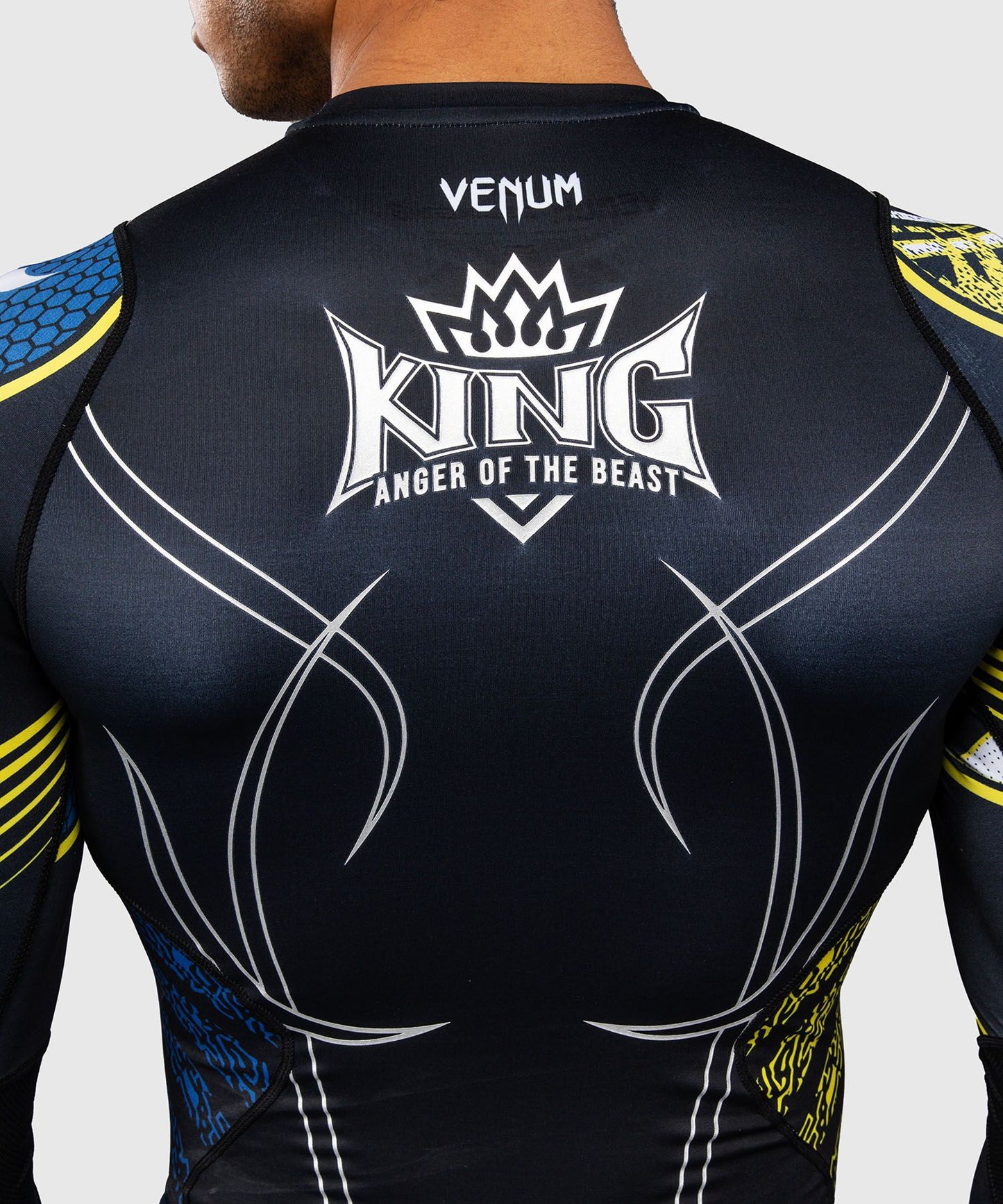 Venum x TEKKEN 8 Long Sleeve Rashguard - King - Black/Yellow