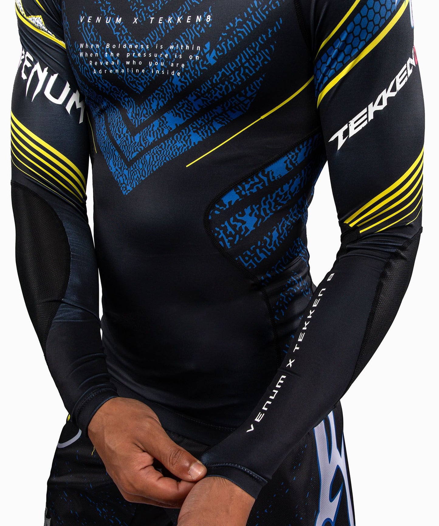 Venum x TEKKEN 8 Long Sleeve Rashguard - King - Black/Yellow