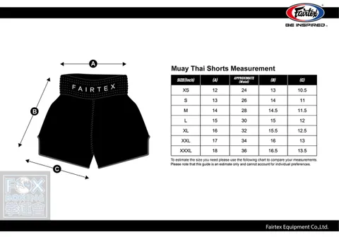 【FOX BOXING】FAIRTEX Muay Thai Shorts BS1708 Black