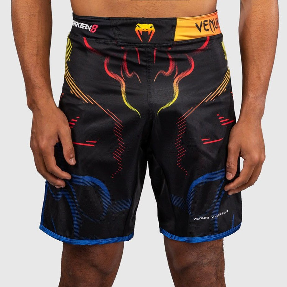Venum x TEKKEN 8 Fight Shorts - Yoshimitsu - Black/Orange