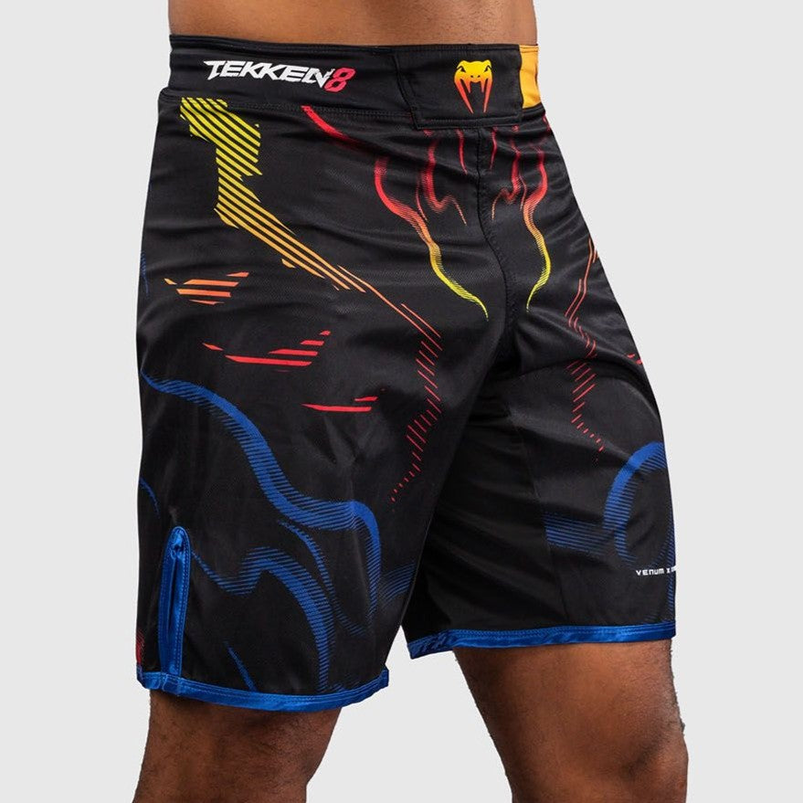 Venum x TEKKEN 8 Fight Shorts - Yoshimitsu - Black/Orange