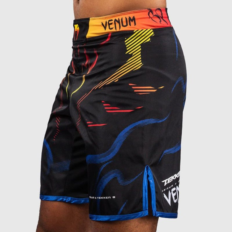 Venum x TEKKEN 8 Fight Shorts - Yoshimitsu - Black/Orange