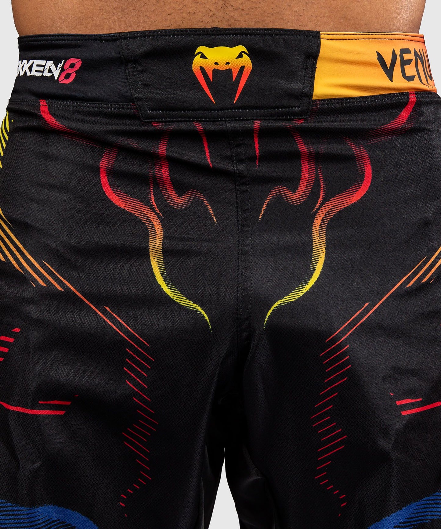 Venum x TEKKEN 8 Fight Shorts - Yoshimitsu - Black/Orange