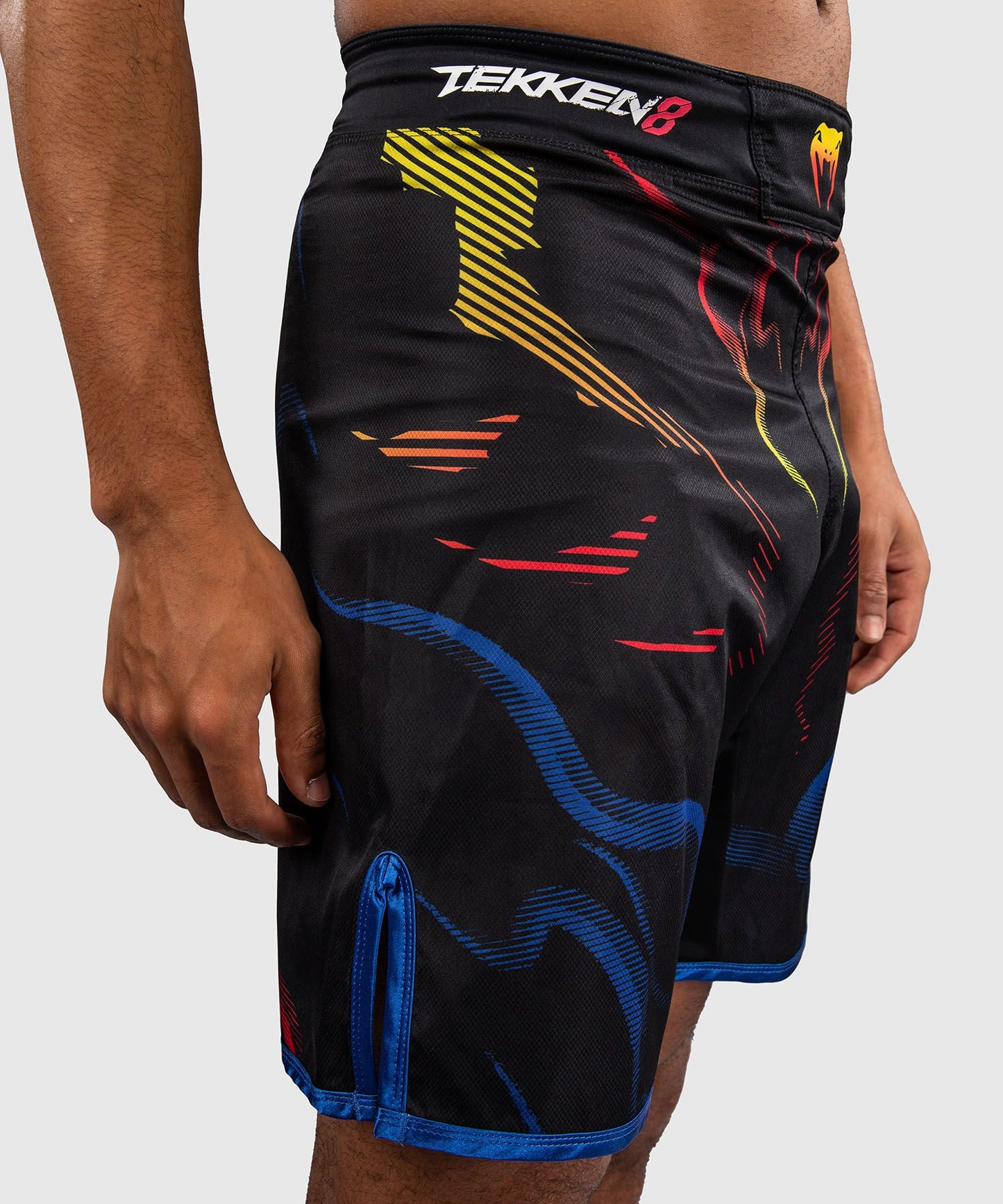Venum x TEKKEN 8 Fight Shorts - Yoshimitsu - Black/Orange
