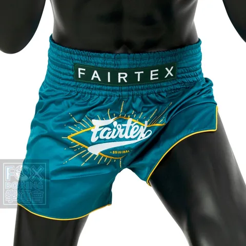 【FOX BOXING】FAIRTEX Muay Thai Shorts BS1907 "FOCUS" Pacific Green