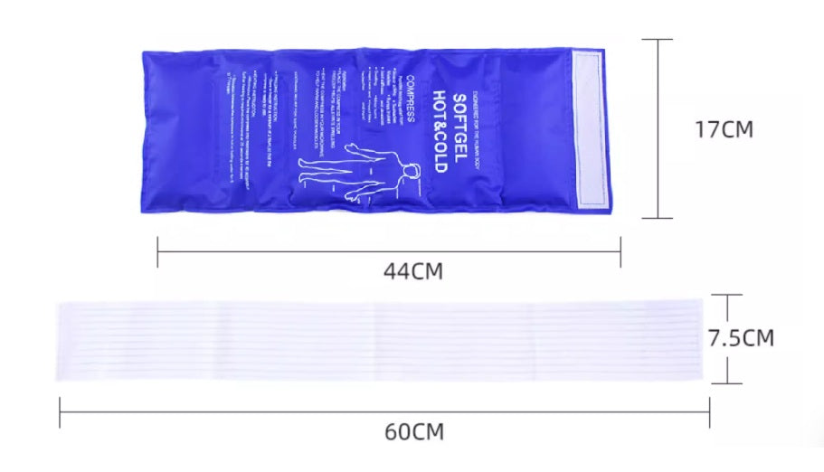 Reusable Hot & Cold Gel Ice Pack with Adjustable Strap – Includes Bonus Round Ice Pack