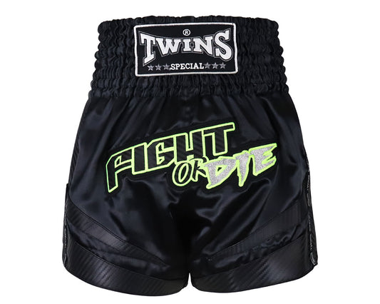 Twins Special TBS 'Fight Or Die' Muay Thai Shorts Black/Green