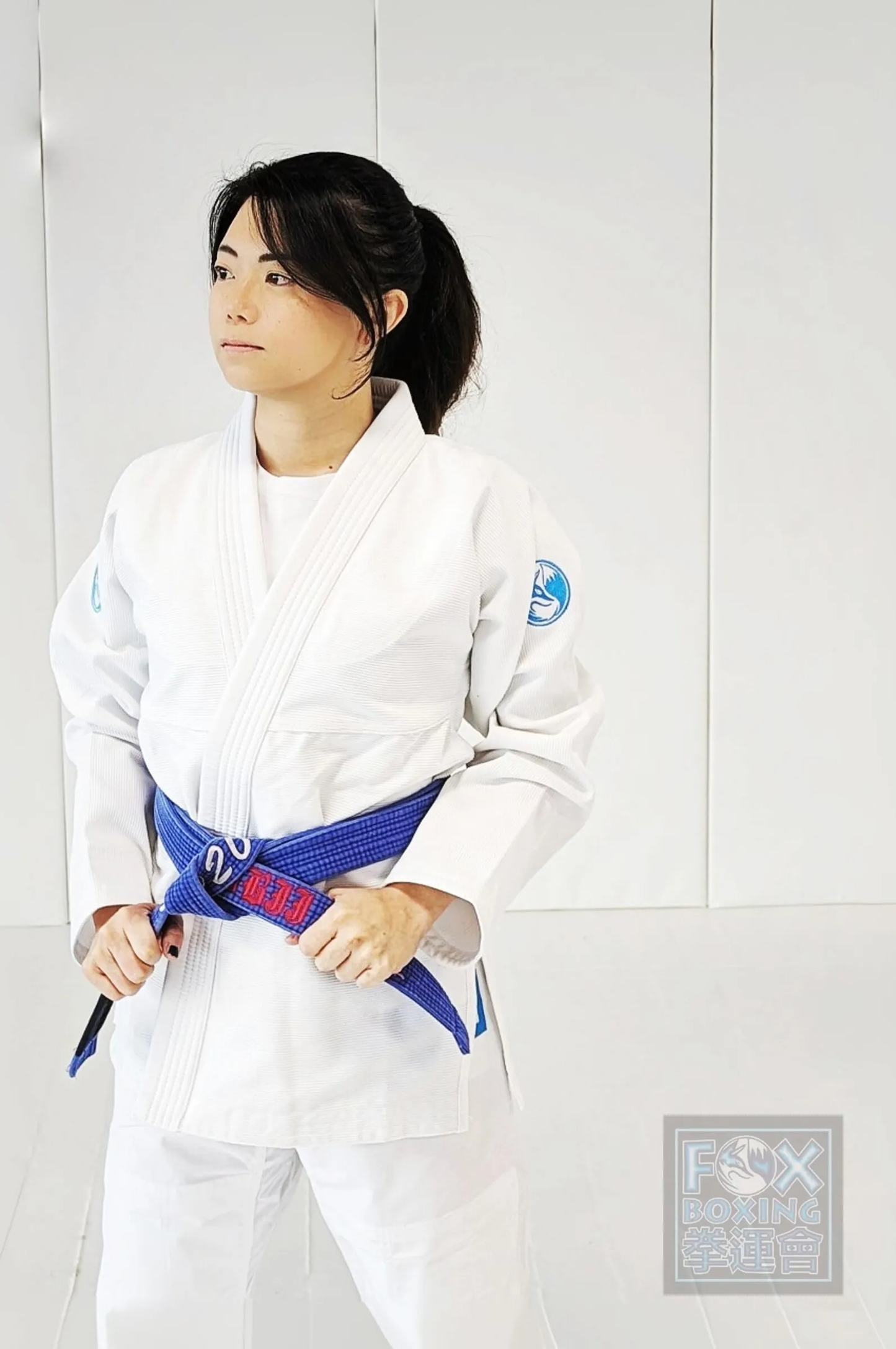 FoxBoxing “Ultramarine” Lightweight Jiu Jitsu Gis White – Never Give Up Edition