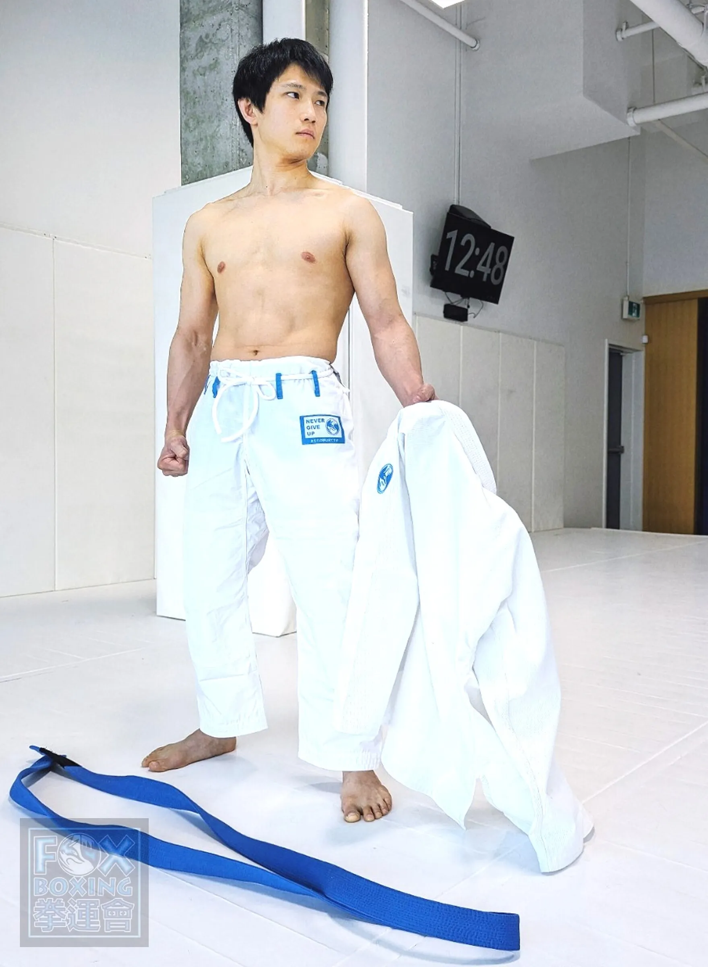 FoxBoxing “Ultramarine” Lightweight Jiu Jitsu Gis White – Never Give Up Edition