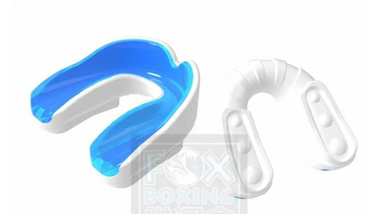 【FOX BOXING】 Made in Taiwan High-Impact Sports Mouthguard – Blue/White