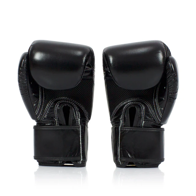 Fairtex BGV1 Breathable Boxing Gloves Black Genuine Leather