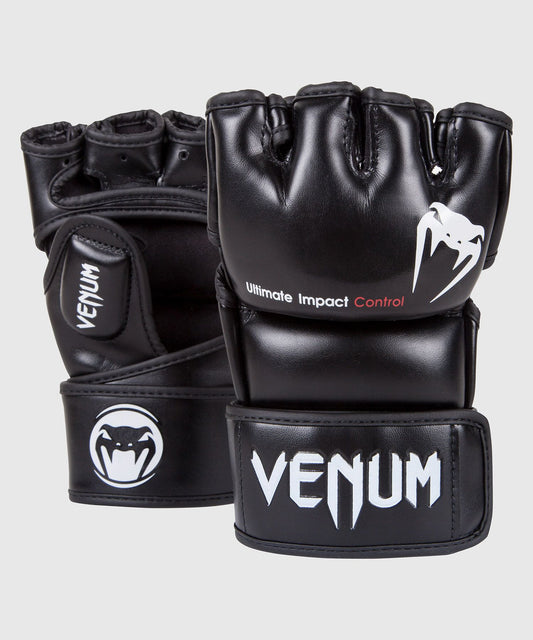 【Fox Boxing】Venum Impact MMA Gloves - Skintex Leather - Black
