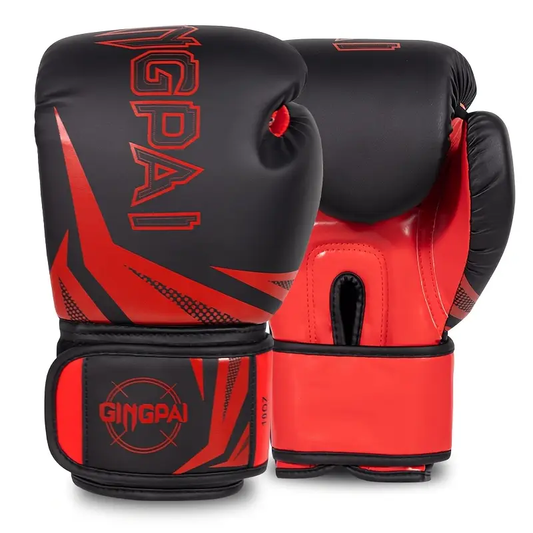 【FOX BOXING】Foxboxing GINGPAI Classic Boxing Gloves Black/Red