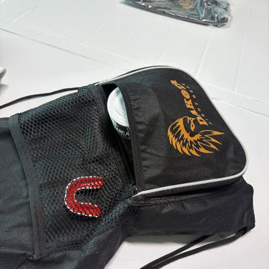 Dakota Wild Beast Genuine Leather Boxing Gloves With Bag - Red/Black
