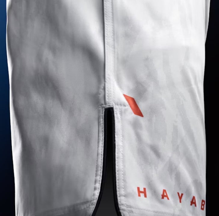【FOX BOXING】Hayabusa Men’s Apex 3/4 Thigh Fight Shorts - Ash White