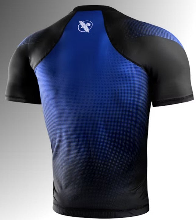 【FOX BOXING】Hayabusa Men’s Pro Ranked Short Sleeve Rash Guard Blue